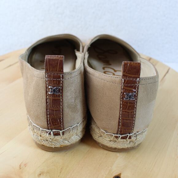 Sam Edelman Flats Espadrilles 8.5 Suede Beige Slip On Comfort Casual Office - Picture 4 of 11